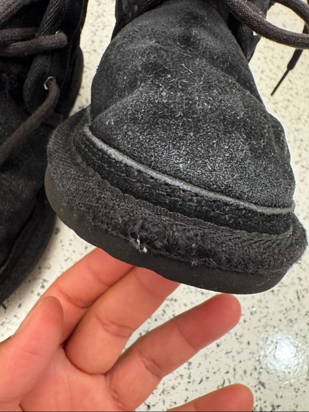 UGG Black Shearling-Lined Lace-Up Ankle Boot